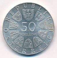 Ausztria 1974. 50Sch Ag "125 éves az osztrák csendőrség" T:1- Austria 1974. 50 Schilling A...