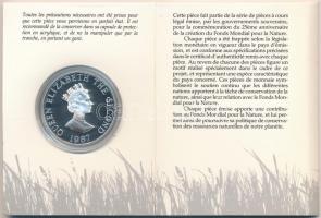 Jersey 1987. 2P Ag "A Világ Vadvédelmi Alap (WWF) 25. évfordulója - Rózsás galamb" emlék k...