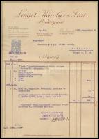1935 Lingel Károly és Fia E Butorgyár számlája