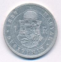 1887KB 1Ft Ag "Ferenc József / Barokk címer" T:3
Adamo M15