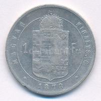 1878KB 1Ft Ag "Ferenc József / Középcímer" T:3 kis patina, ph Adamo M15