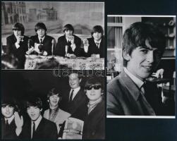 cca 1969 előtt készült, a Beatles együttes tagjai, 3 db mai nagyítás Fekete György budapesti fényképész hagyatékából (sztárfotó gyűjteményéből), 10x15 cm