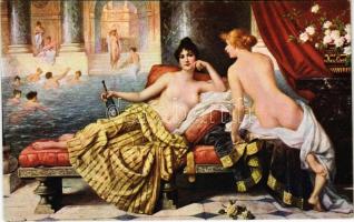1920 Intimités / Erotic nude lady art postcard. Galerie U. P. s: C. Schweininger