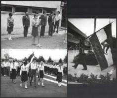 cca 1980 Zánka, a Balatoni Úttörőváros élete, 33 db vintage fotó, ezüst zselatinos fotópapíron, 13x1...