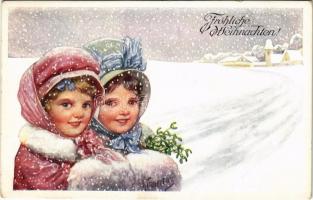 Fröhliche Weihnachten! / Christmas greeting art postcard. B.K.W.I. 2931-5. s: K. Feiertag