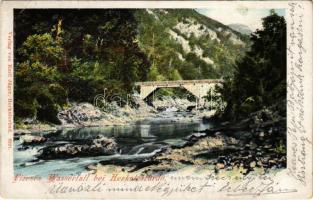 1902 Herkulesfürdő, Baile Herculane; híd. Emil Jäger 6221. / bridge (EK)