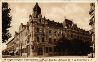 1930 Szeged, Szeged-Csongrádi Takarékpénztár székháza. Széchenyi tér 7. és Takarék utca 5. (EK)