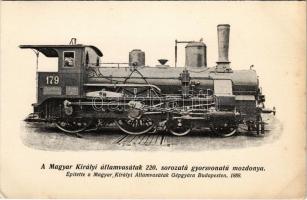 Magyar Királyi Államvasutak (MÁV) 220. sorozatú gyorsvonatú mozdonya. Kiadja a Gőzmozdony / Locomotive of the Hungarian State Railways