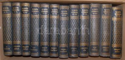 1936 Új idők lexikona I.-XXIV. kötet. Teljes 12 könyvben, Signer és Wolfner Irodalmi intézet, Budapest Aranyozott kiadói egészvászon kötésben. (néhány helyen a kötés elvált, az I. kötetből 1 lap hiányzik, de egyébként szép állapotú, hiánytalan kötetek) MOST jelképes áron!