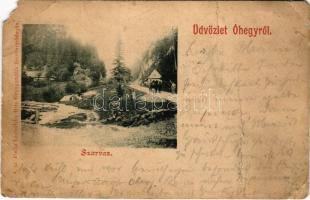 1900 Alsószarvas, Szarvas, Dolny Jelenec (Óhegy, Staré Hory, Besztercebánya); Kiadja Lechnitzky O. 14. sz. (EM)