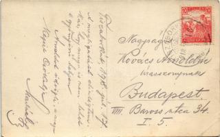 1918 Tiszaborkút, Kvaszi, Kvasy (Máramaros); vasúti híd és vasútállomás / railway bridge and station...