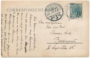 1906 Pola, Pula; vitorlás este / Abend / sailing ship at night. photo (EK)