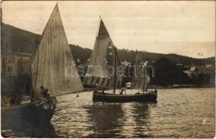 1907 Abbazia, Opatija; vitorlás hajók / sailing ships. photo Atelier Betty (EK)