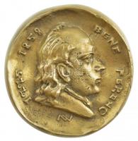 Madarassy Walter (1909-1994) DN Bene Ferenc 1775-1858 emlékérmnek öntött bronz másolata (74mm) T:1-