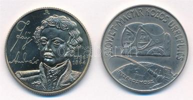 1986. 100Ft alpakka "Fáy András" + 1980. 100Ft Ni "Szovjet-magyar közös űrrepülés" T:1,1- Adamo EM96, EM61