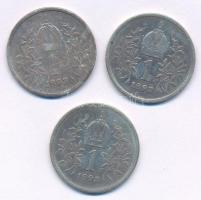 Ausztria 1893. 1K Ag "Ferenc József" (3x) T:3 patina, karc, ü.
Austria 1893. 1 Corona Ag ...