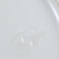 Herendi dzsemtartó kakasos fedővel. Fehér mázas, jelzett, hibátlan, d: 18,5 cm