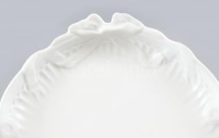 Herendi nagyméretű húsos tál. Fehér mázas, jelzett, hibátlan, 39,5x27 cm