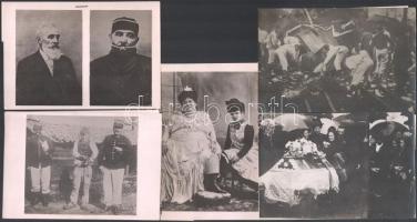 1913-1914 25 db érdekes Est sajtófotó: gyilkosságok, bűnesetek, a világ legkövérebb asszonya, azonosításra váró ünnepségek, híres emberek nagyrészt hozzátűzött felirattal / 1914 25 Press photo with stich 17x11 cm