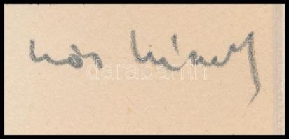 Kós Károly (1883-1977): Szeben. Linómetszet, papír, utólagos jelzéssel, paszpartuban, 11×11 cm