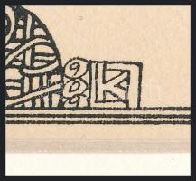 Kozma Lajos (1884-1948): Hínár. Cinkográfia, papír, jelzett a cinkográfián, paszpartuban, 19,5×16,5 ...