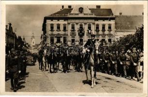 1940 Szatmárnémeti, Satu Mare; bevonulás, Horthy Miklós / entry of the Hungarian troops with Horthy + 1940 Szatmárnémeti visszatért So. Stpl (fa)