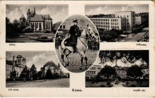 1944 Kassa, Kosice; Horthy Miklós bevonuláskor, Főposta, Dóm, Fő utca, Petőfi tér / Horthy during the entry of the Hungarian troops, main street, post office, square (fa)