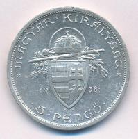 1938. 5P Ag "Szent István" T:2 Adamo P8.1