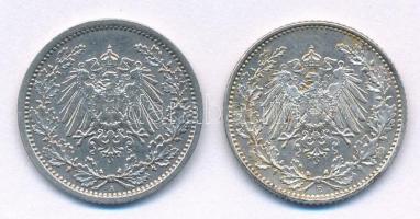 Német Birodalom 1916E-1918A 1/2M Ag (2xklf) T:2,2- patina
German Empire 1916E-1918A 1/2 Mark Ag (2x...