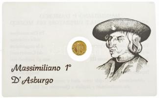 DN "I. Miksa" jelzetlen modern mini Au pénz, lezárt, eredeti műanyag tokban (0.333/10mm) T...