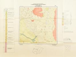 1973 A Dorogi-medence földtani térképe, 10.000-es sorozat, Esztergom-DK. 1 : 10.000. Magyar Állami Földtani Intézet, 150 pld., hajtva, 103x81 cm