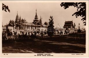 London, British Empire Exhibition 1924. The Burmese Pavilion. Photo Campbell-Grey