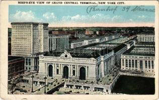New York, Birds-Eye View of Grand Central Terminal, railway station (EB)