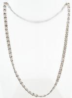 Ezüst(Ag) fantáziaszemes nyaklánc, jelzett, h: 46 cm, nettó: 10,4 g