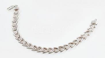 Ezüst(Ag) fantáziaszemes karkötő, jelzett, h: 19 cm, nettó: 5,5 g