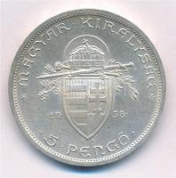 1938. 5P Ag "Szent István" T:1- Adamo P8.1