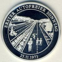 NSZK 1990 "50 éves az NSZK" Ag 20g T:PP