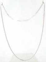 Ezüst(Ag) dupla szemes anker nyaklánc, jelzett, h: 45 cm, nettó: 3,9 g