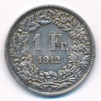 Svájc 1912B 1Fr Ag T:2 Switzerland 1912B 1 Franc Ag C:XF Krause KM#24