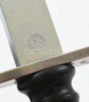 Modern svájci bajonett papuccsal, jelzett, nincs élezve, h: 37,5 cm