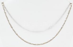 Ezüst(Ag) fantáziaszemes nyaklánc, jelzett, h: 42 cm, nettó: 13,9 g