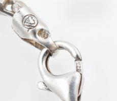 Ezüst(Ag) fantáziaszemes nyaklánc, jelzett, h: 42 cm, nettó: 13,9 g