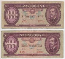 1957. 100Ft (5x) T:III,III- közte szép papír
Adamo F29