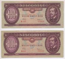 1957. 100Ft (5x) T:III,III- közte szép papír
Adamo F29