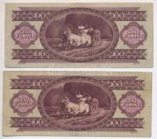 1957. 100Ft (5x) T:III,III- közte szép papír
Adamo F29