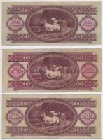 1957. 100Ft (5x) T:III,III- közte szép papír
Adamo F29