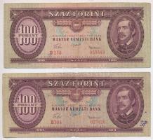 1957. 100Ft (5x) T:III,III- közte szép papír
Adamo F29