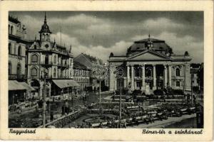 1944 Nagyvárad, Oradea; Bémer tér a színházzal / square, theatre (fl)