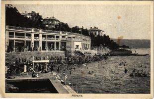 1927 Abbazia, Opatija; Strand, fürdőzők / beach, bathers (fl)