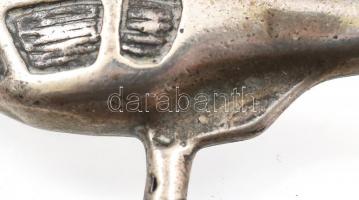 Ezüst(Ag) 2 db miniatűr repülő és helikopter, jelzett, 3×4 és 4,5×1,5 cm, nettó: 17,09 g